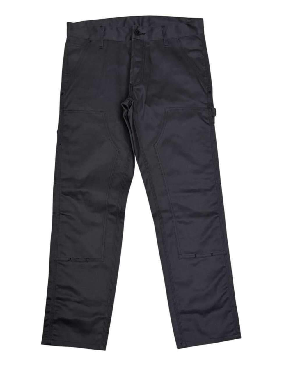 APC x Carhartt WIP Faux Leather Jeans Double Front Light Wax Denim Pants Mens 29
